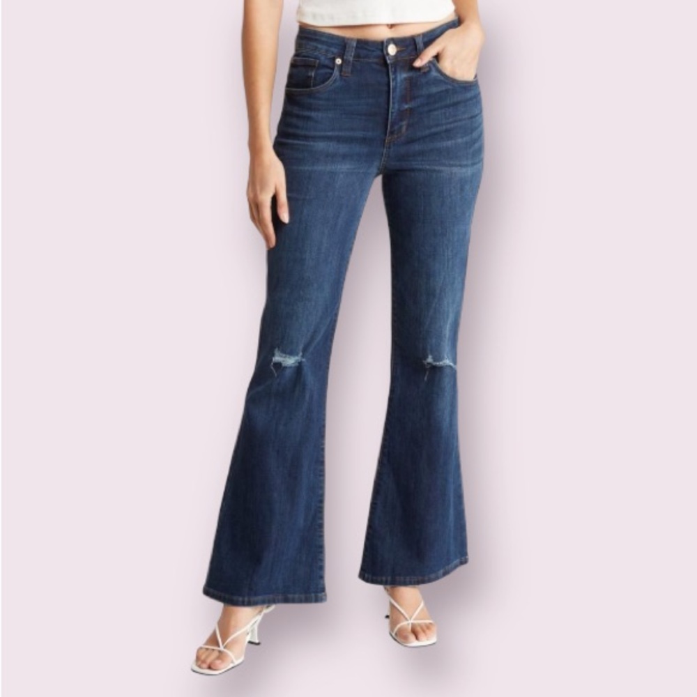 STS Blue Jaclyn Distressed High Waist Flare Leg Jeans
